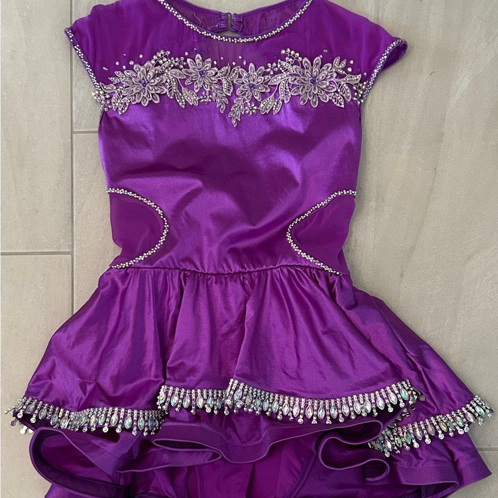 Vibrant Hand Beaded Balera Dance Costume Dress - Ladies Adult Medium